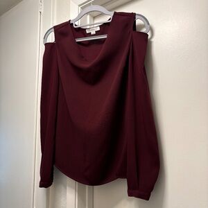 Vince 100% silk cold-shoulder blouse - size XS